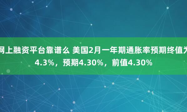 网上融资平台靠谱么 美国2月一年期通胀率预期终值为4.3%,预期4.30%,前值4.30%