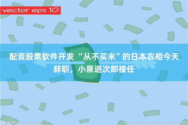 配资股票软件开发 “从不买米”的日本农相今天辞职，小泉进次郎接任